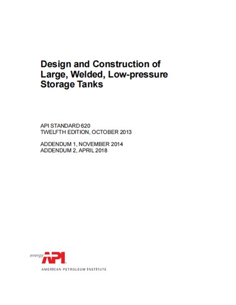 api metal fabrication|API 620 Standard Pdf: Design And Construction Of Large Welded .